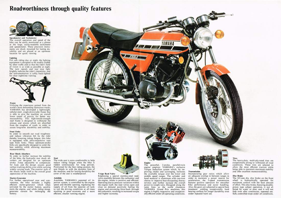 1976 yamaha store rd200